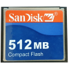 SANDISK 512 MB PCMCI COMPACT FLASH KART